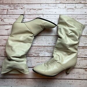 Vintage Joyce California Slouch Boots 6.5 Cream